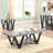Antique Grey And Black Rectangle Sofa Table