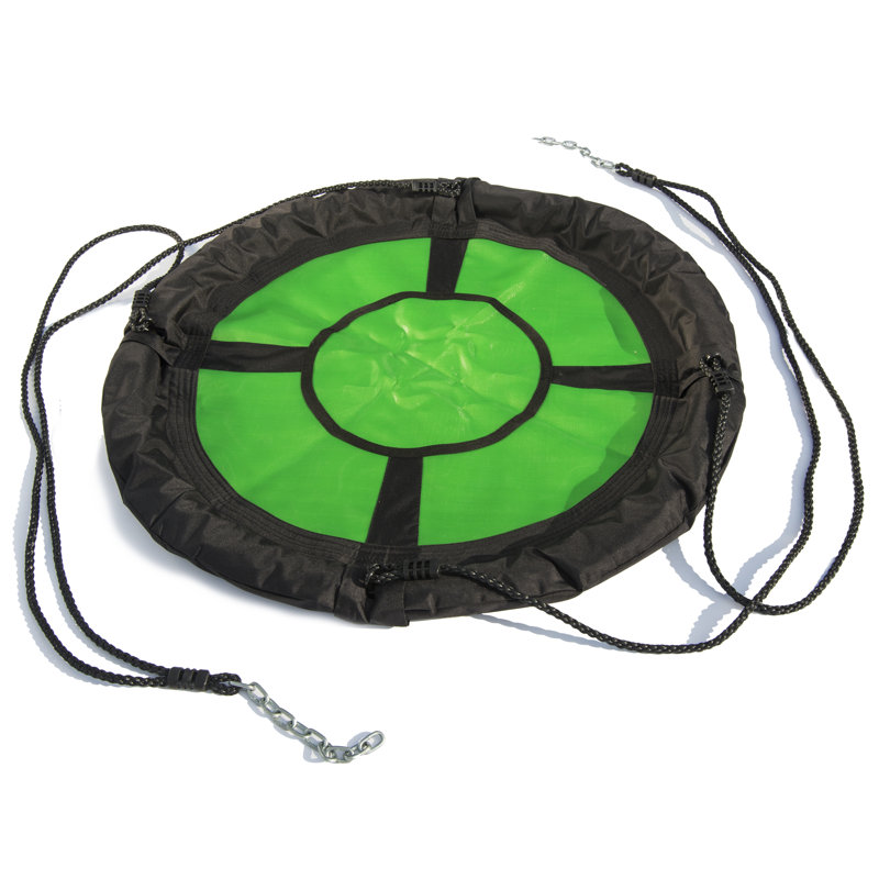 Steel Web/Saucer Swing with Chains and Hooks, Green