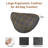 Ergonomic Saddle Stool with Premium Leather, Backrest Support, Rolling Casters, Easy to Assemble, Black-523224579