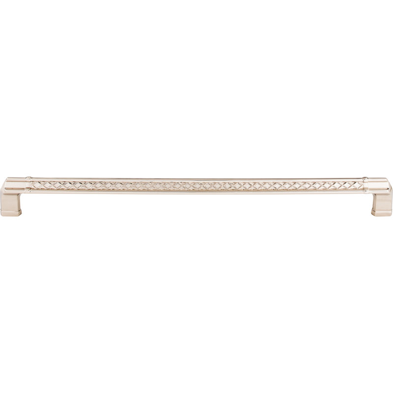 Tower Bridge Bar pull, Polished Nickel, 12" Center to Center
