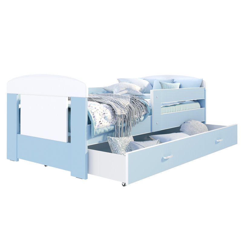 Pierre Cabin Bed with Storage Included, Blue, European Toddler (80 x 160cm)