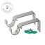  Tringle de rideau de fenêtre, embout décoratif, tringle de 1 po, chrome de 28 à 48 po-711233204-711233230