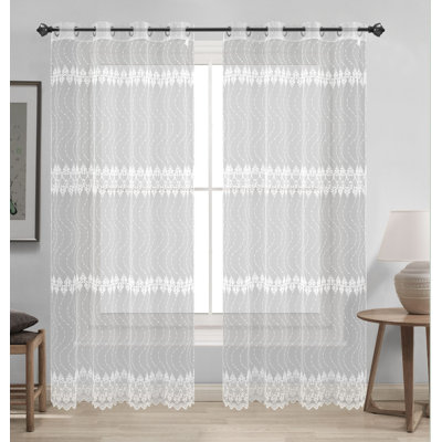 Panneau de rideau semi-transparent en polyester