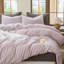 Ensemble de housse de couette rayé 100% coton délavé DONEUS-113054922-113054933