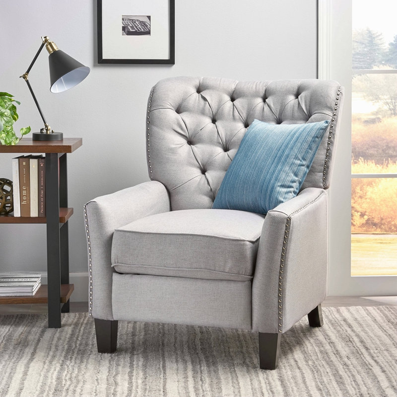 Fauteuil inclinable moderne en tissu, Gris
