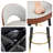 Modern 360Â° Rotatable PU Upholstered Bar Stool Set of 2 with Metal Legs-207320030