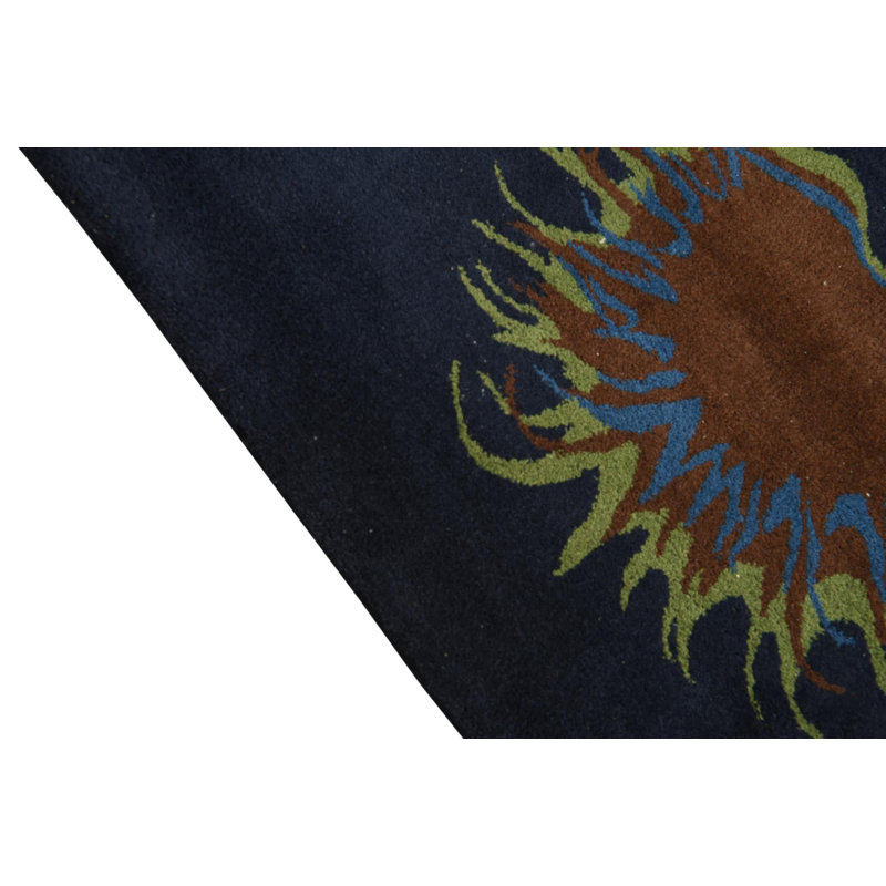 Tapis carré bleu marine Myrick