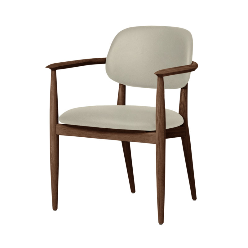 Chaise Slow de Space Copenhagen, Noyer naturel, Caramel Oméga