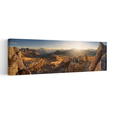 Golden Hour, paysage montagneux dramatique serein, paysage abstrait, montagne, art mural