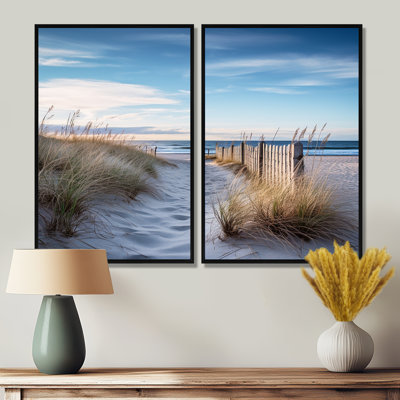 Path To The Beach II - Beige Art Prints On Canvas