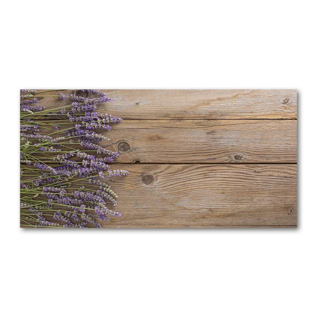 Leinwanddruck - Wandkunst - Drucke auf Leinwand - 120X60 Bildmotiv: Lavendel auf Leinwand Das Holz