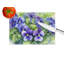 Rhode Island Violets in Watercolor Glass Cutting Board Large