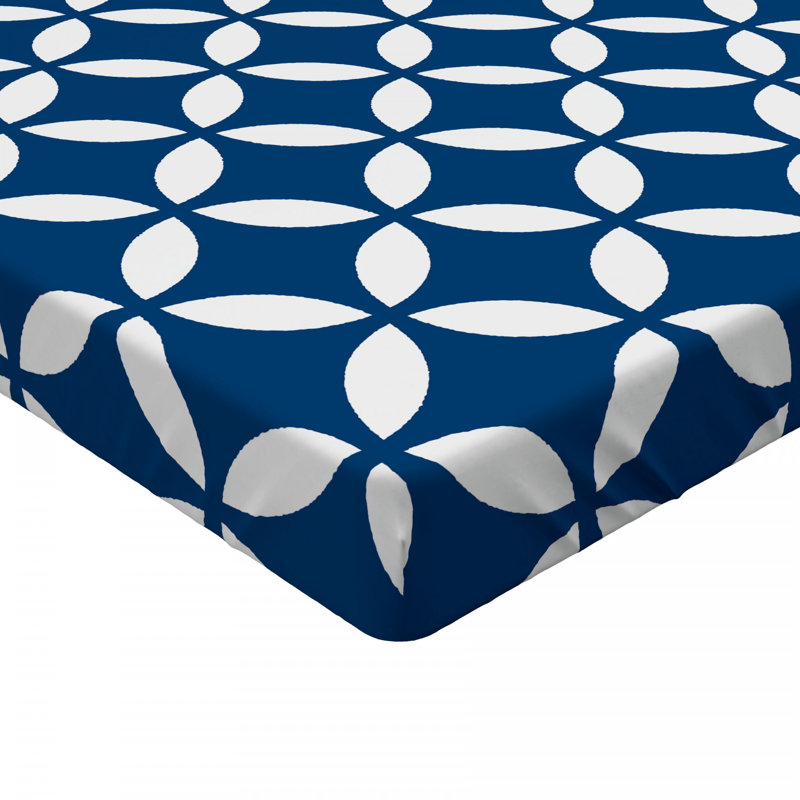 Microfiber Geometric Fitted Sheet, Full Fitted Sheet