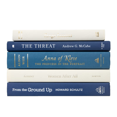 Modern Coastal Shores Book Stack, S/5