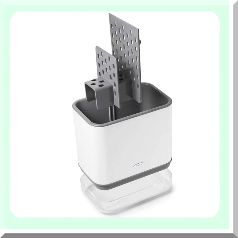 Ultimate Sink Organizer: Compact White Caddy for Efficient Kitchen Storage