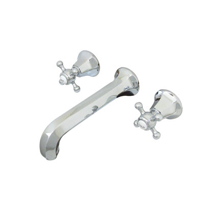 Kingston Brass Metropolitan Two-Handle 3-Hole Wall Mount Bathroom Faucet