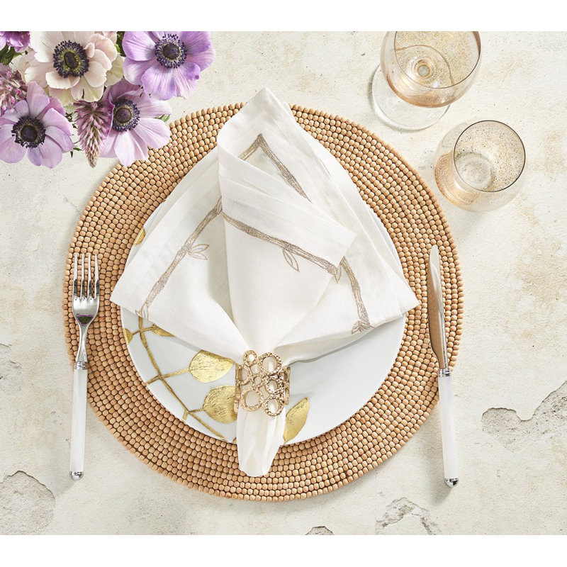 Wood Round Placemat, Natural