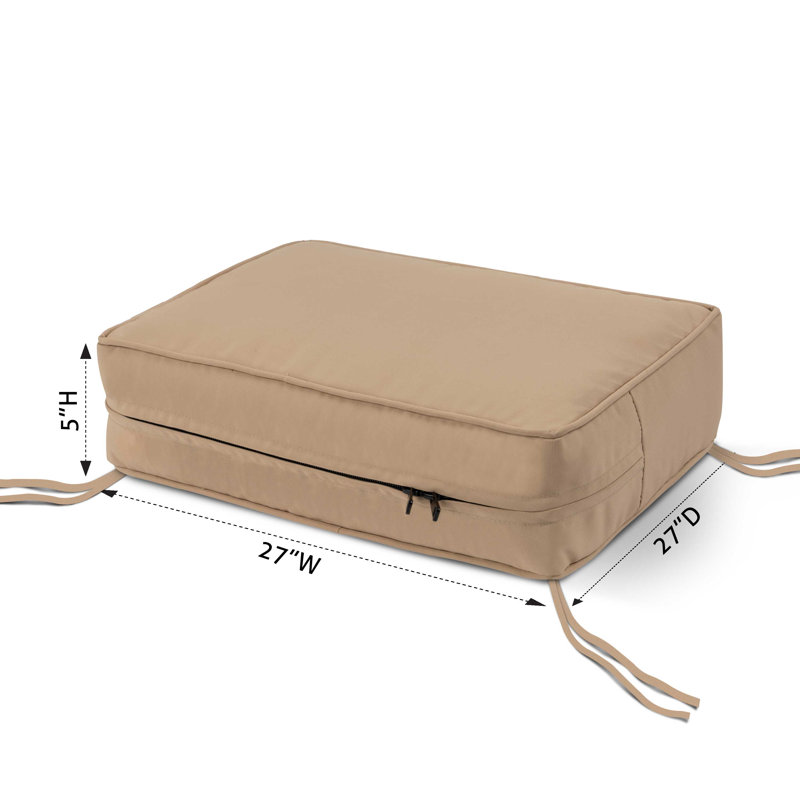 Outdoor 5'' Cushion Cover, Beige, 27" W x 27" D