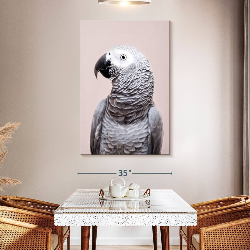 Brampt African Grey, 51" H x 34" W