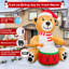 Tambour de Noël gonflable animé 6 pi avec lumières DEL intégrées