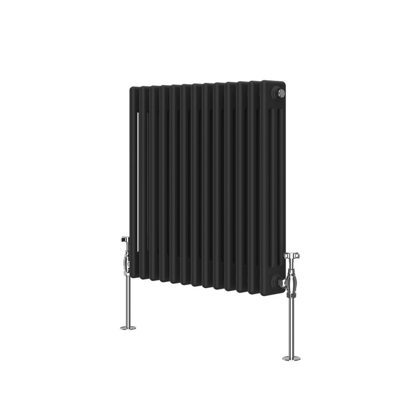 Peasely Horizontal Traditional Column Radiator, 60cm H x 60.7cm W x 10cm D