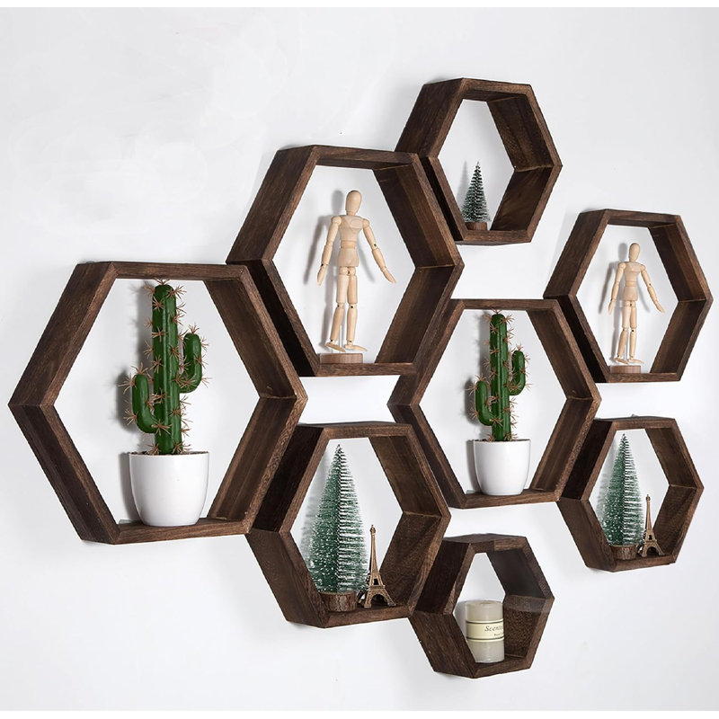 Tablettes flottantes Hexagon