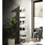 Étagère de haut-parleur moderne avec dossier en miroir - 7 tablettes et coin en verre tendance