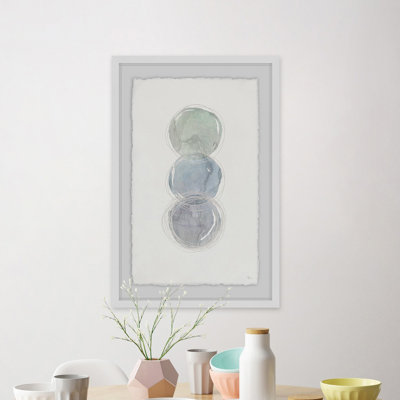 « triple bubbles », reproduction de peinture à l’aquarelle encadrée