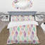 Ensemble de housse de couette rose, mauve et aquarelle-109147310