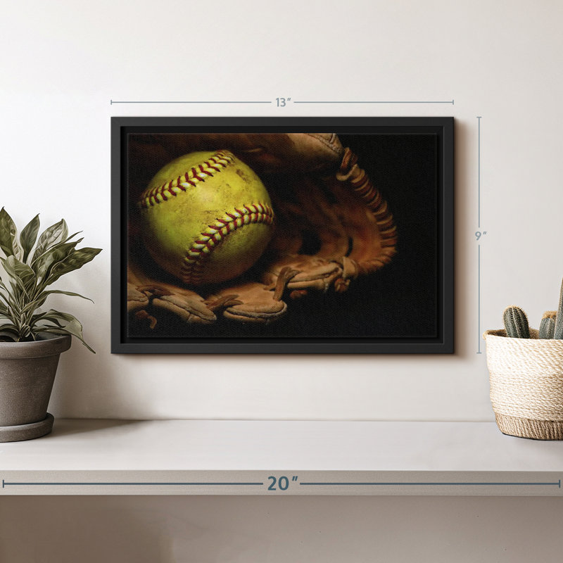 «Classic Softball Wall Art», H 9 po x l 13 po