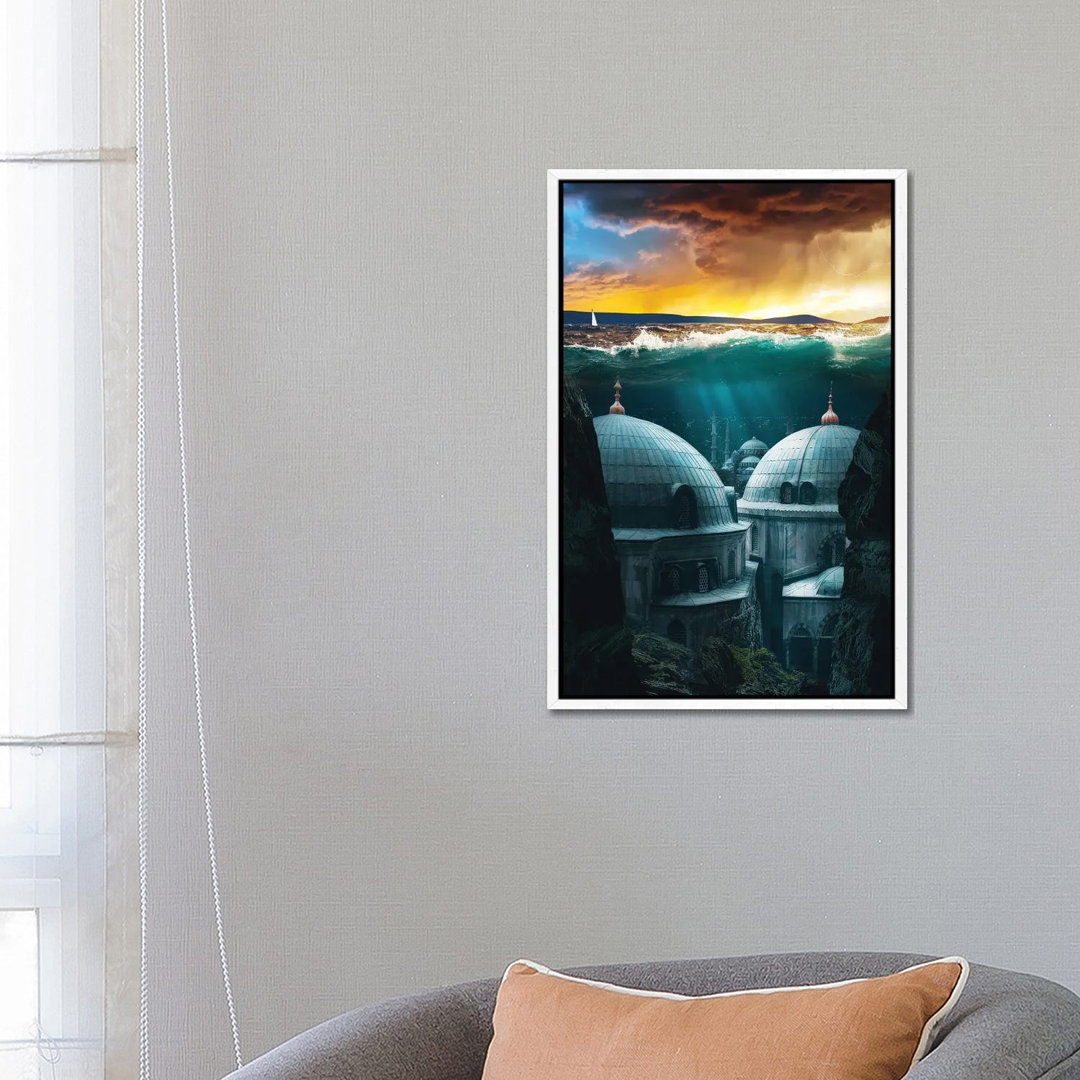 Unterwasserstadt von Ruvim Noga - Galerie-verpackte Leinwand Giclée auf Leinwand