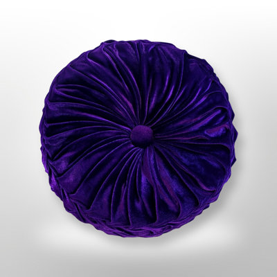 La Shantam Tufted Button Pillow Grape Blue (Set of 2)