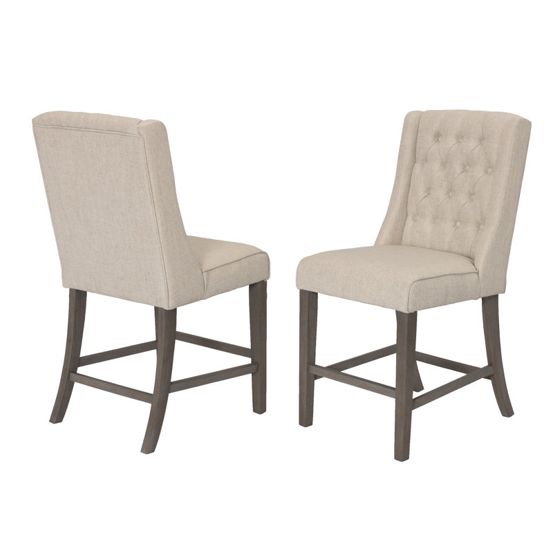 Tabouret de comptoir 24 po Skye, Gris foncé, Beige
