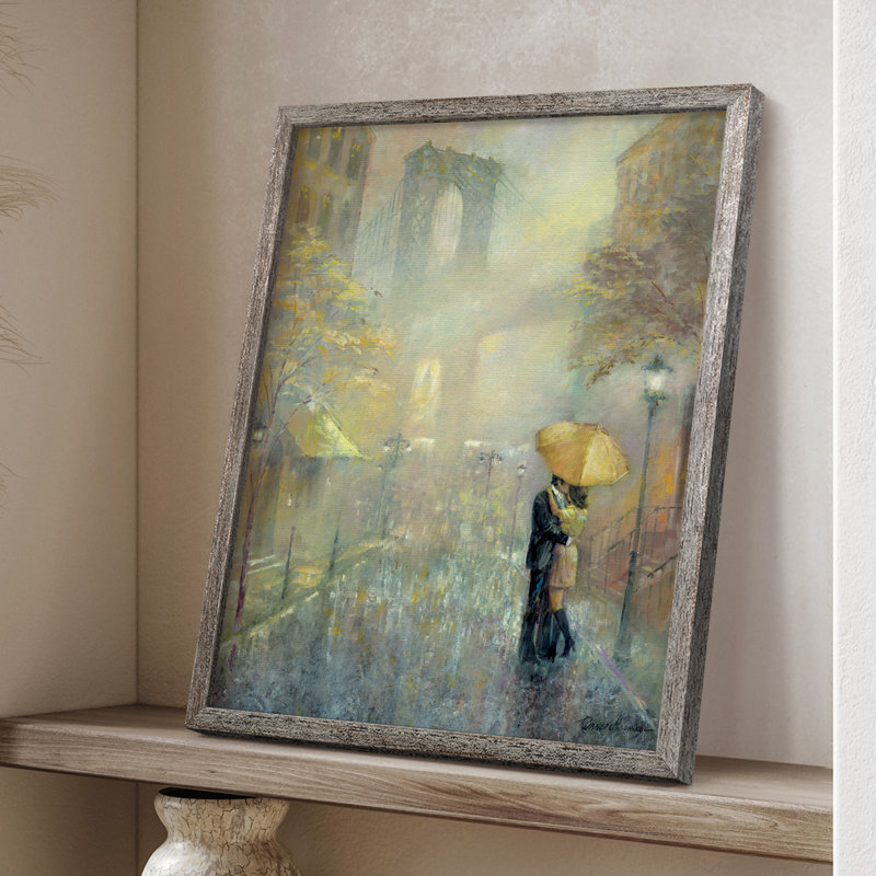 City Romance II Framed Print - Solid Wood, 30" H x 24" W