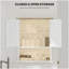 Armoire à pharmacie murale avec 2 portes HOMcom, armoire de salle de bain moderne murale, tablette réglable, au-dessus de la toilette, blanc