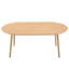 Table de salle à manger extensible ronde à ovale, 43,3 à 74,8, plateau en panneau de fibres à densité moyenne avec pieds en bois massif, sièges 4-8
