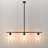 3-Light Dimmable Kitchen Island Modern Linear Chandelier with Clear Glass Shade-150308780