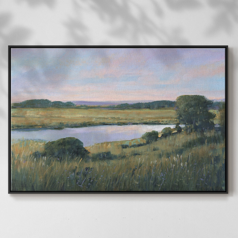 «Spring Marsh II», reproduction sur toile flottante, H 17 po x l 25 po x P 2 po, Noir