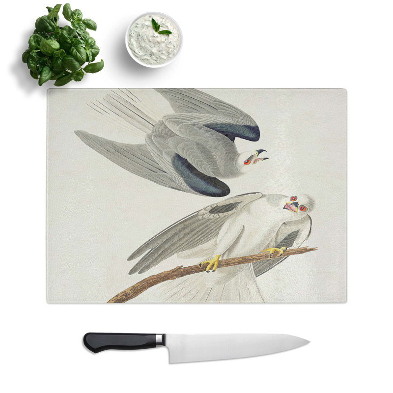 Tempered Glass Winged Hawk Chopping Board, 28.5 cm W x 20 cm L
