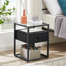 Grande table de chevet en verre 21,7 po Auxter
