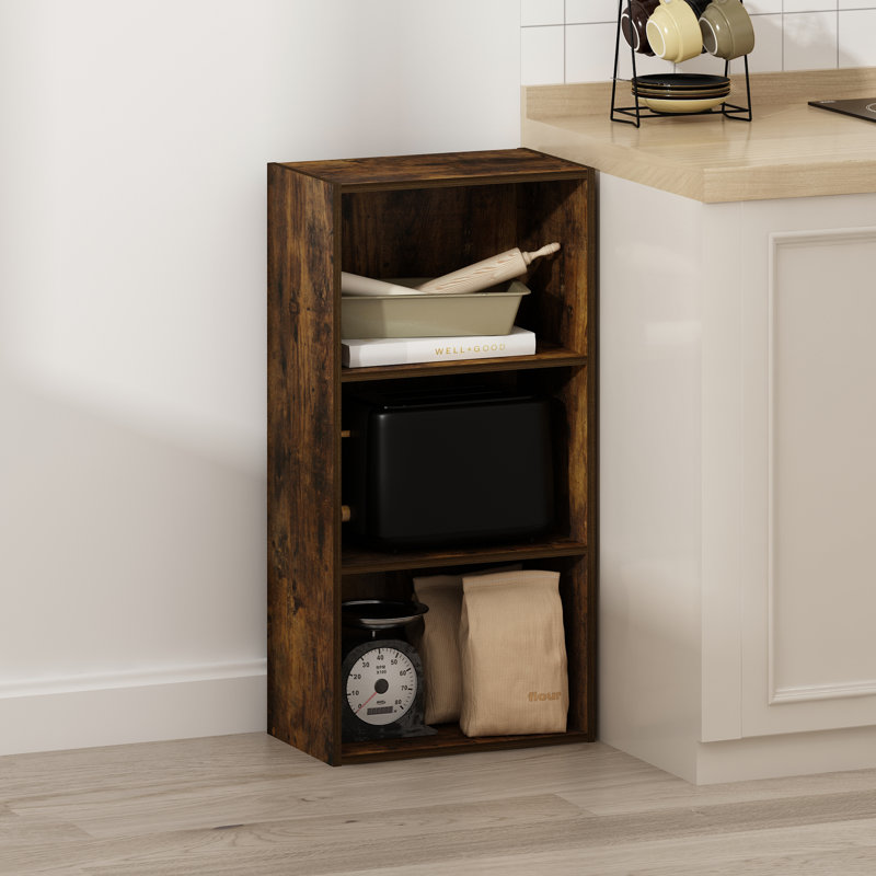 Bibliothèque standard Cannice, (3 tablettes) H 31,4 po x l 15,6 po x P 9,3 po, Bois de pin ambré