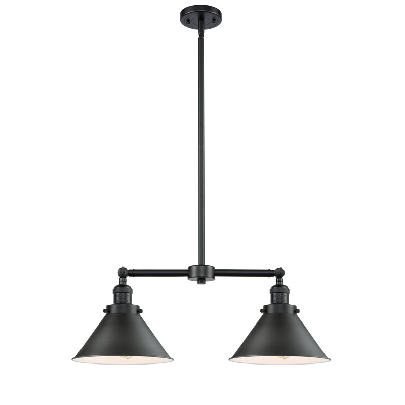 Luminaire suspendu pour îlot de cuisine 2 lumières Paylor, Ampoule non incluse, Bronze huilé, Bronze huilé