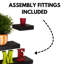 Hudson Shelf Kits, 4 Piece Wall Shelf Kits-67063357