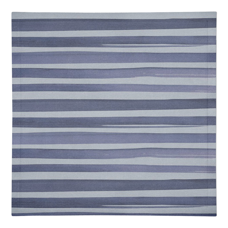 Serviette de table rectangulaire en coton Candece, Bleu