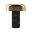 Lampe de table à DEL sans fil rechargeable FLUED COLUMN, contrôle tactile à 3 niveaux de luminosité, marbre noir / laiton brossé-711854264-711854265-711854267