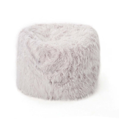 Pouf rond en fausse fourrure 5 pieds