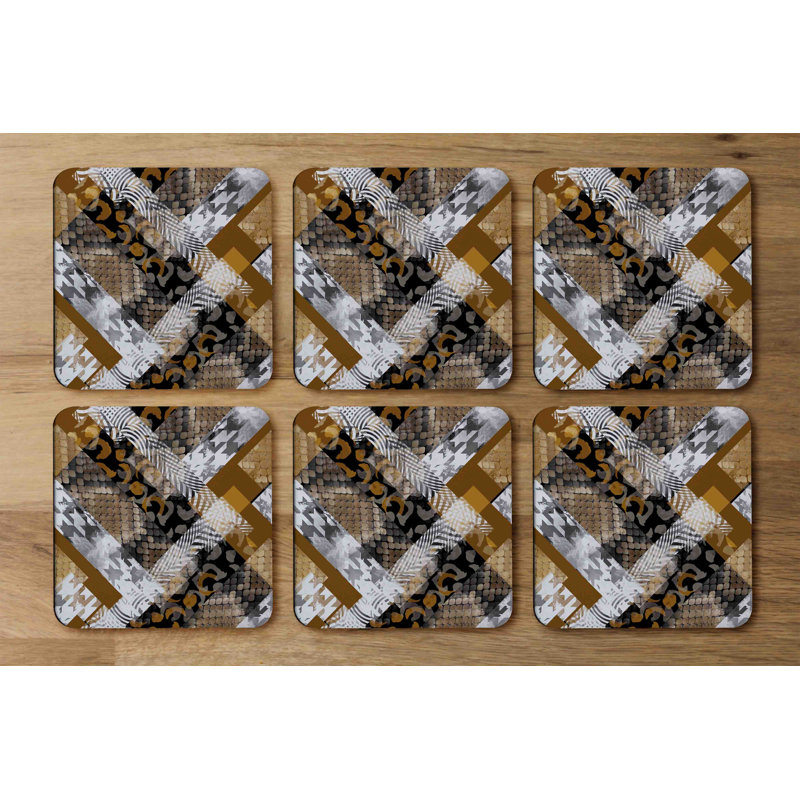 Square 6 Piece Coaster Set