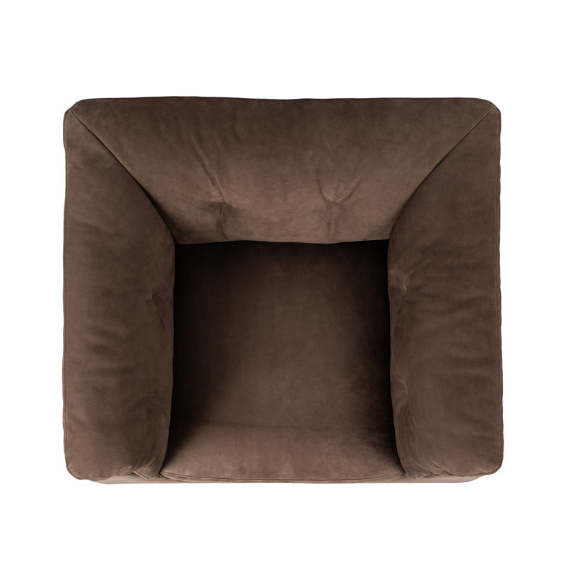 Santino Swivel Chair, Nubuck Cigar