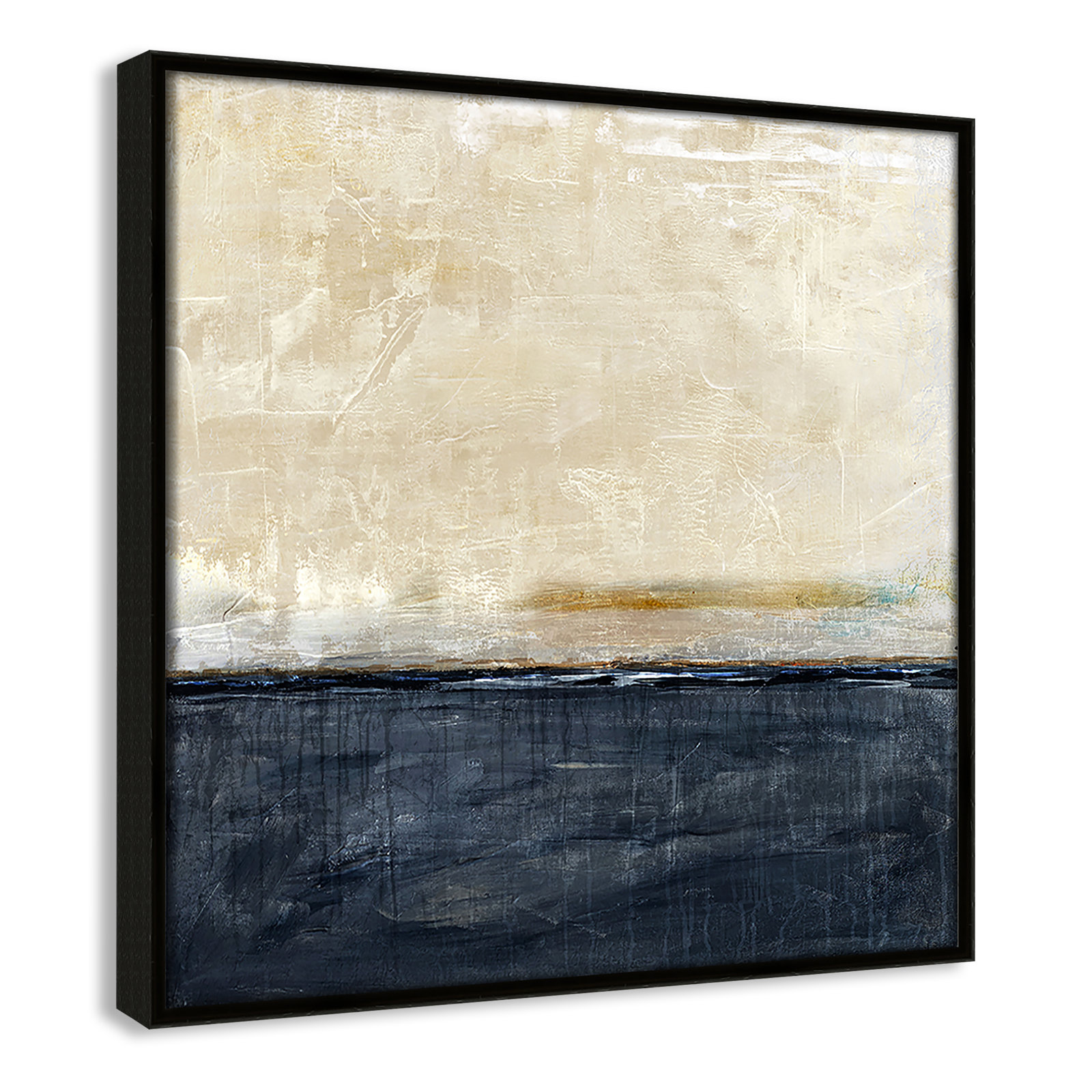 Better Days Navy Print by Denise Brown, Espresso, 13.5" H x 13.5" W