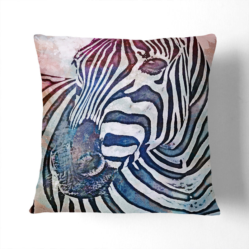Animal Print Square Cushion, 55cm H x 55cm W x 20cm D